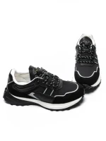 Pantofi Sport Barbati din piele naturala 20676 BLACK | ADVANCER