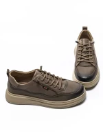 Pantofi Sport Barbati din piele naturala W27017 KHAKI | ADVANCER