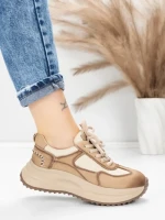 Pantofi Sport Dama din piele naturala 572103 APRICOT | FRANCO GERARDO