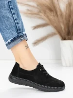Pantofi Casual Dama din piele naturala 8736 BLACK | FORMAZIONE