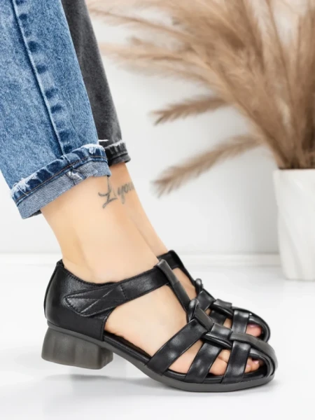 Sandale Dama din piele naturala 7983 BLACK | ADVANCER