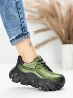 Pantofi Sport Dama din piele naturala 9802 GREEN | FRANCO GERARDO