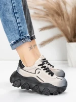 Pantofi Sport Dama din piele naturala 9802 GREY | FRANCO GERARDO