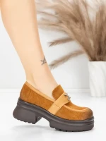 Pantofi Casual Dama din piele naturala 10827 BROWN | FORMAZIONE