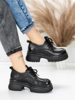 Pantofi Casual Dama din piele naturala 10829 BLACK | FORMAZIONE