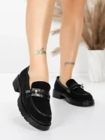 Pantofi Casual Dama din piele naturala 8991F BLACK | ADVANCER