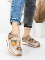 Pantofi Sport Dama din piele naturala KM9207 KHAKI | ADVANCER