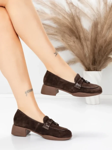 Pantofi Casual Dama din piele naturala 5820-20 COFFEE | ADVANCER