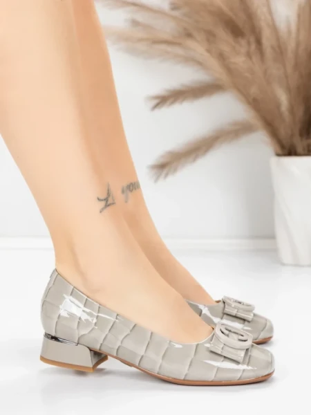 Balerini Dama din piele naturala 2321-90 GREY | ADVANCER