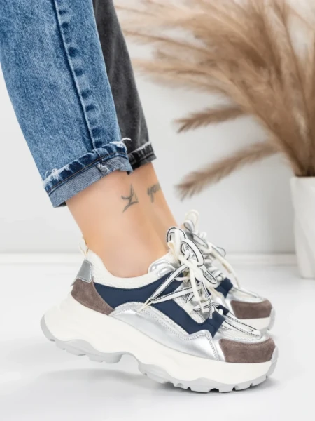 Pantofi Sport Dama din piele naturala 5A617 BLUE | ADVANCER