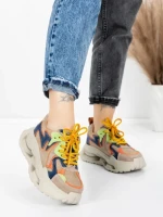 Pantofi Sport Dama din piele naturala 36823-1 ORANGE | ADVANCER