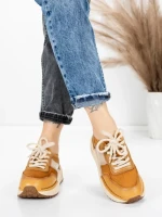 Pantofi Sport Dama din piele naturala 6055 TAUPE | ADVANCER