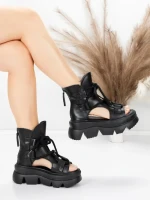 Sandale Dama din piele naturala 19685 BLACK | ADVANCER