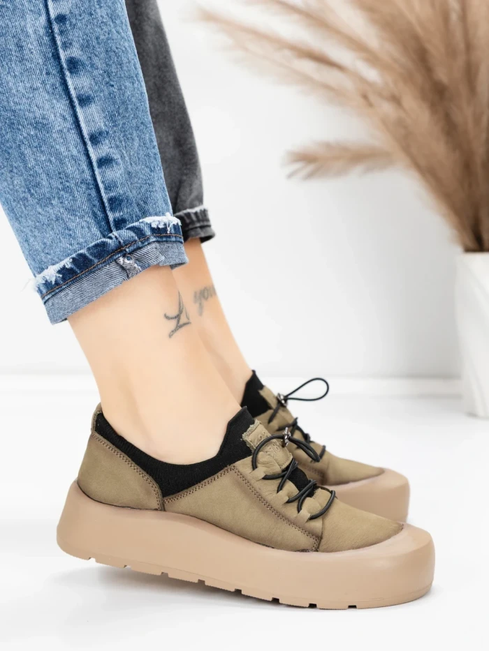 Pantofi Sport Dama din piele naturala 999 GREEN | ADVANCER