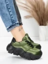 Pantofi Sport Dama din piele naturala 9805 GREEN | FRANCO GERARDO