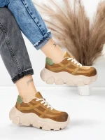 Pantofi Sport Dama din piele naturala 9805 BROWN | FRANCO GERARDO