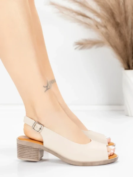 Sandale Dama din piele naturala 352-1 APRICOT | ADVANCER