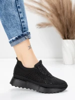 Sneakers Dama 5H68 Negru | Mei » Reina.Ro
