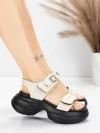 Sandale Dama cu Platforma 6818 Crem | Advancer » Reina.Ro