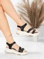 Sandale Dama cu Platforma 032 Negru | Advancer » Reina.Ro