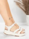 Sandale Dama cu Platforma 032 Crem | Advancer » Reina.Ro