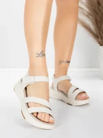 Sandale Dama cu Platforma 032 Crem | Advancer » Reina.Ro