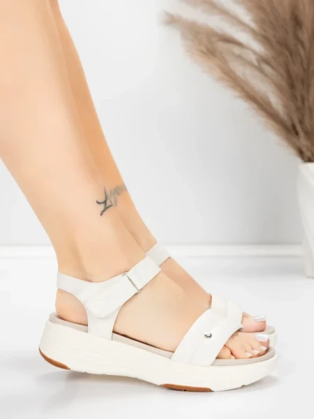 Sandale Dama cu Platforma 036 Crem | Advancer » Reina.Ro