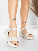 Sandale Dama cu Platforma 036 Crem | Advancer » Reina.Ro