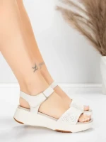 Sandale Dama cu Platforma 037 Crem | Advancer » Reina.Ro