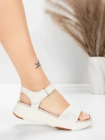 Sandale Dama cu Platforma 037 Crem | Advancer » Reina.Ro