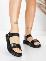 Sandale Dama cu Talpa Joasa 1028 Negru | Advancer » Reina.Ro