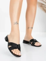 Sandale Dama cu Toc Gros 103 Negru | Advancer » Reina.Ro