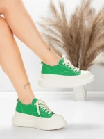 Pantofi Sport Dama din piele naturala 227802 Verde | Adv... » Reina.Ro