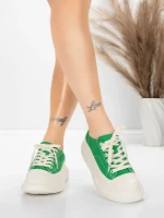 Pantofi Sport Dama din piele naturala 227802 Verde | Adv... » Reina.Ro