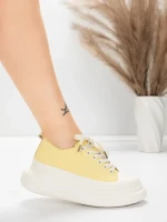 Pantofi Sport Dama din piele naturala 227802 Galbel Desc... » Reina.Ro
