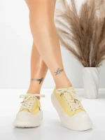 Pantofi Sport Dama din piele naturala 227802 Galbel Desc... » Reina.Ro