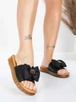 Papuci Dama cu Talpa Joasa 28118 Negru | Advancer » Reina.Ro