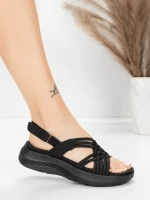 Sandale Dama cu Platforma 5GS67 Negru | Mei » Reina.Ro