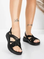 Sandale Dama cu Platforma 5GS67 Negru | Mei » Reina.Ro