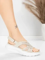 Sandale Dama cu Platforma 5GS67 Bej | Mei » Reina.Ro