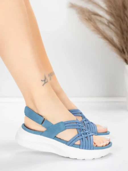 Sandale Dama cu Platforma 5GS67 Albastru | Mei » Reina.Ro