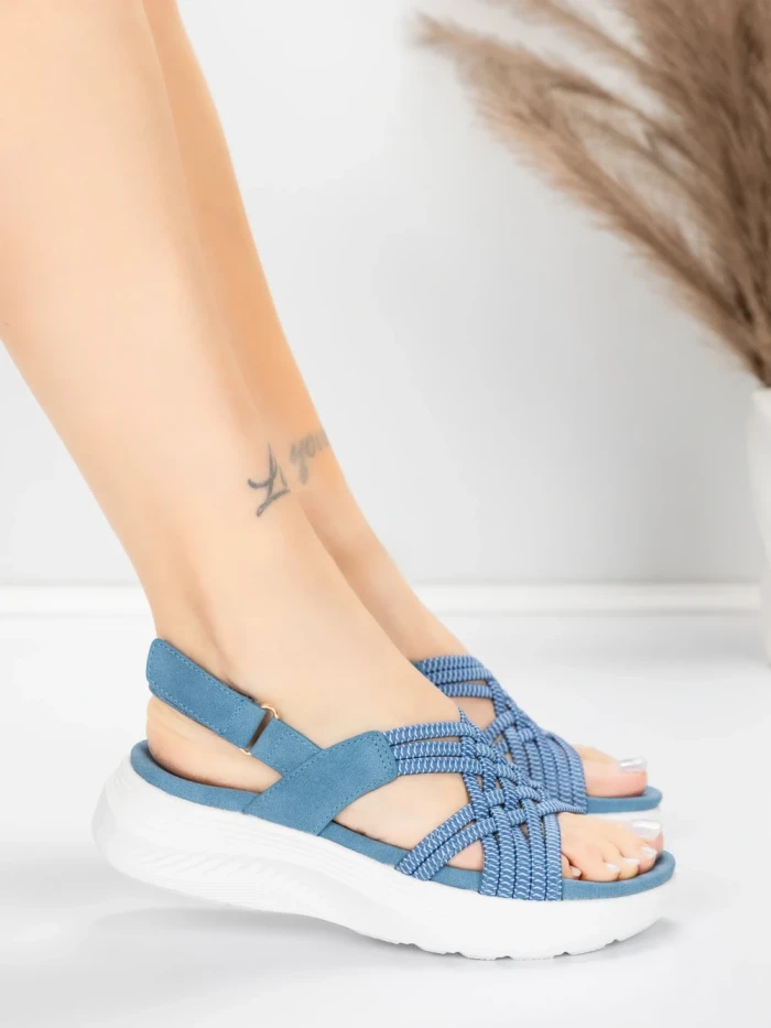 Sandale Dama cu Platforma 5GS67 Albastru | Mei » Reina.Ro