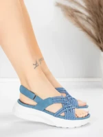 Sandale Dama cu Platforma 5GS67 Albastru | Mei » Reina.Ro