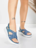 Sandale Dama cu Platforma 5GS67 Albastru | Mei » Reina.Ro