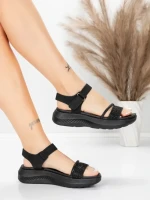 Sandale Dama cu Platforma 5GS68 Negru | Mei » Reina.Ro