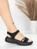 Sandale Dama cu Platforma 5GS68 Negru | Mei » Reina.Ro