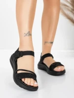 Sandale Dama cu Platforma 5GS68 Negru | Mei » Reina.Ro