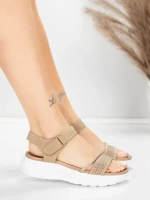 Sandale Dama cu Platforma 5GS68 Piersica | Mei » Reina.Ro