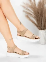 Sandale Dama cu Platforma 5GS68 Piersica | Mei » Reina.Ro