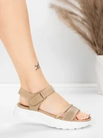 Sandale Dama cu Platforma 5GS68 Piersica | Mei » Reina.Ro